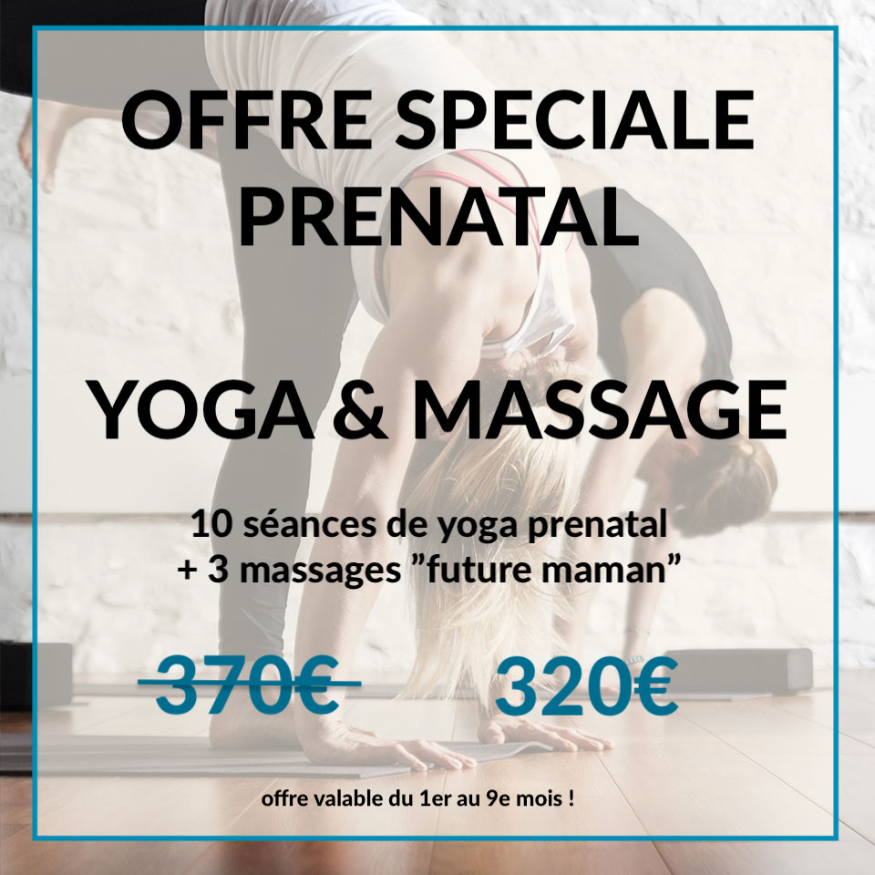 offre speciale yoga et massage prenatal Villenave